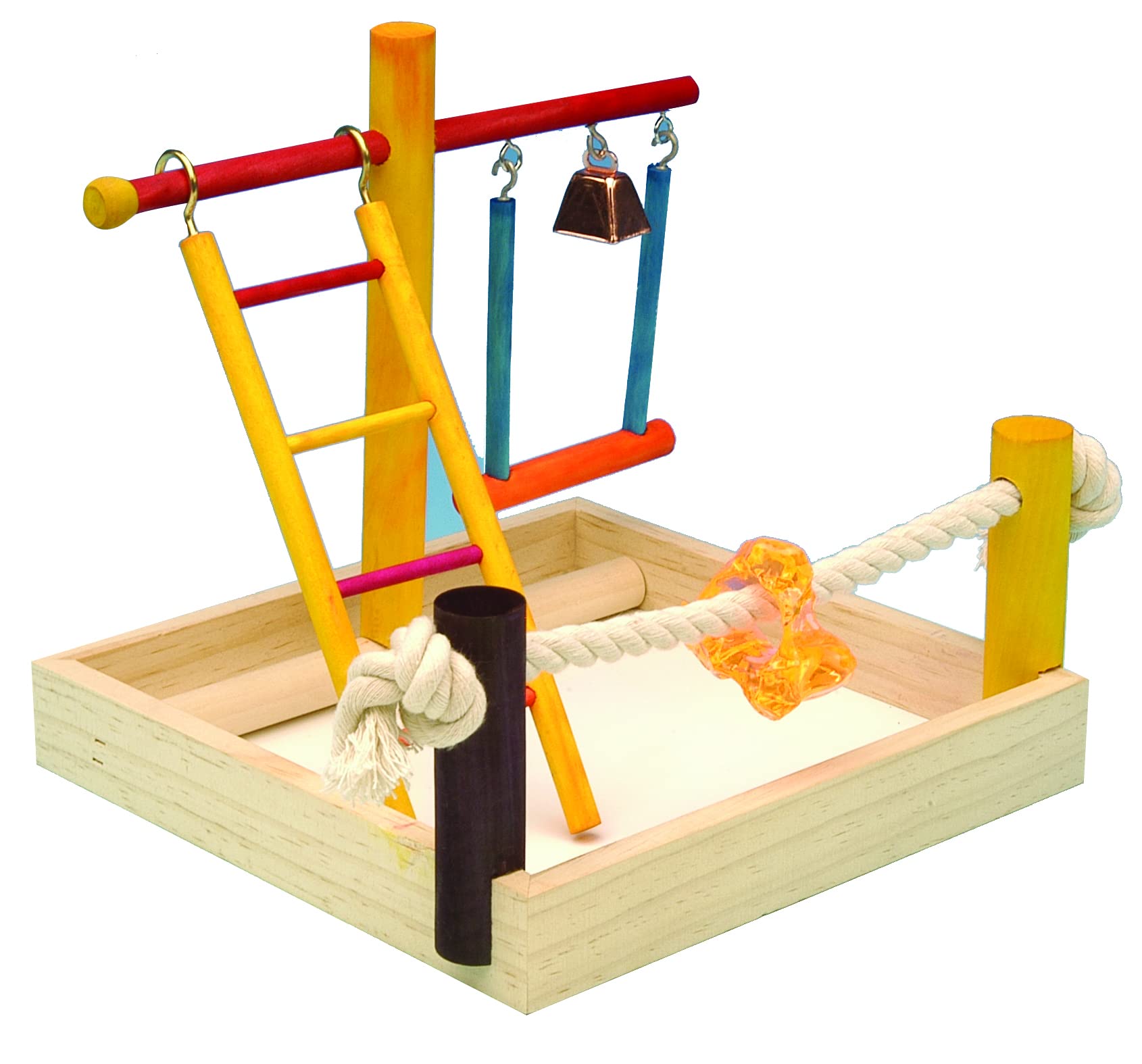 Amazon | 鳥のおもちゃ ハシゴ付きアステチックジム (インコなど) S